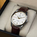 Mechanical Hand Wind Wristwatch 17 Jewels Leather Strap - Colour Seven