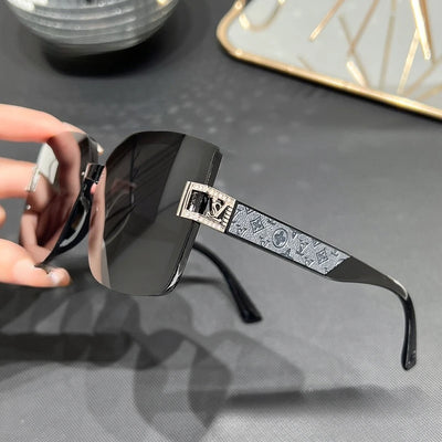 Sunglasses Structured Square Frame with Polarized UV400 - WO2MEN
