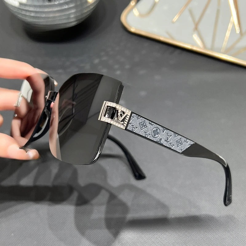 Sunglasses Structured Square Frame with Polarized UV400 - WO2MEN