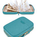 Elegant Jewelry Travel Binder Case See Through Panels - Teal
