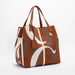 Abstract Joy Tote Large Capacity Handbag for Everyday - Brown