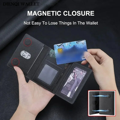 Trifold Magnetic Phone Wallet with Card Slots Compact - WO2MEN