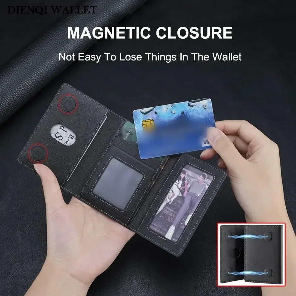 Trifold Magnetic Phone Wallet with Card Slots Compact - WO2MEN