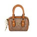 Mini Satchel With Letter Logo And Cherry Motif Refined - Khaki