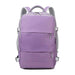 Backpack Large Capacity Shoe Storage Waterproof - Purple