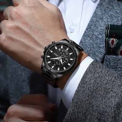Artisan Chronograph Timepiece With Grid Dial Signature