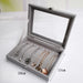 Refined Jewelry Display Organizer Box with Clear Lid - E