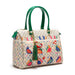 Refined Jacquard Motif Bowling Handbag with Tassel - F