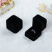 Ring Storage Box with Cushioned Interior Organizer - Black