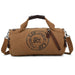 Durable Canvas Duffel Bag for Travel and Gym Use - Brown