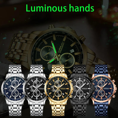 Global Quartz Chronograph Watch With World Time Dial