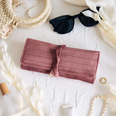 Velvet Jewelry Storage Bag with Roll And Display