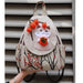 Luxury Linen Travel Backpack with 3D Pumpkin Pattern - Colour E