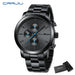 Monolithic Chronograph Dial Wristwatch with Date Window - Black Blue