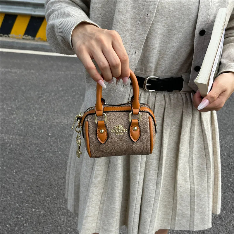 Mini Satchel With Letter Logo And Cherry Motif Refined