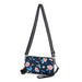 Handbag with Crossbody Strap Compact Rectangular Design - Dark Blue Dot Print