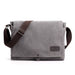 Crossbody Bag Canvas Satchel with Adjustable Strap - Grey