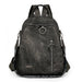 PU Leather Backpack for Women Large Capacity Everyday - Black