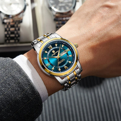 Watch Premium With Diamond Markers And Day Date Display - WO2MEN