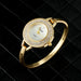 Watch Gold Round Dial Bracelet Quartz Alloy Sturdy - Gold