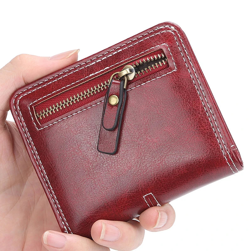 Mini Women Wallet with Zipper Card Holder Organizer