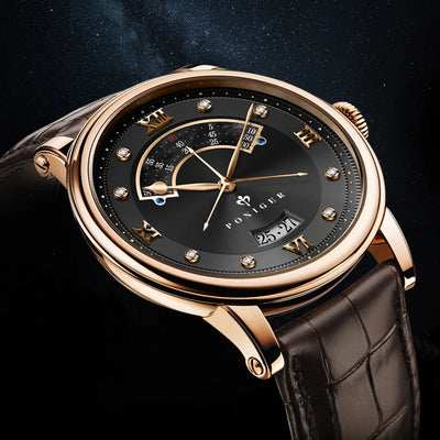 Mechanical Tourbillon Wristwatch with Date Window