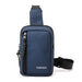 Mens Shoulder Bag Crossbody Bag with Zip Pocket - Blue