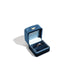 Rounded Edge Velvet Jewelry Box with Multi Compartments - Navy Blue
