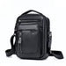 Crossbody Messenger Bag with Multiple Pockets - Black