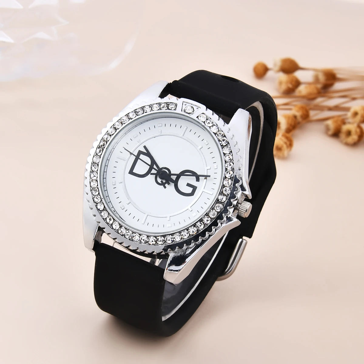 Crystal Bezel Watch with Sparkling Ring Detail