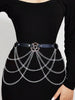 Harness Belt with Chain Drapes Statement Accessory - C V2