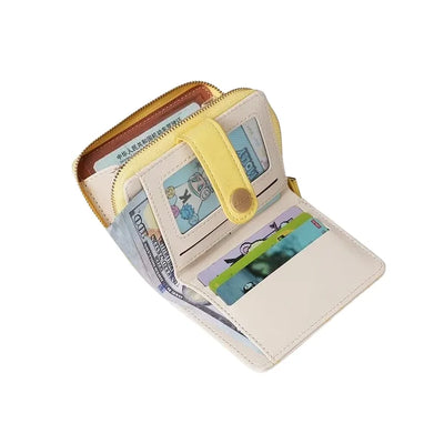 Charming Cat Compact Wallet With Wrist Strap Cardholder - WO2MEN