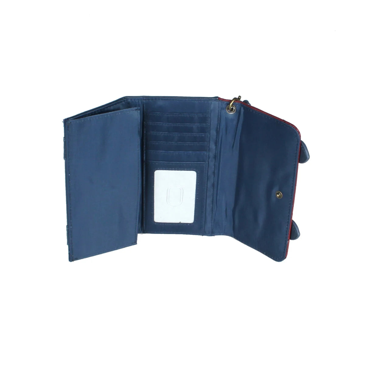 Quilted Wallet with Dual Straps and Wing Emblem Detail - WO2MEN