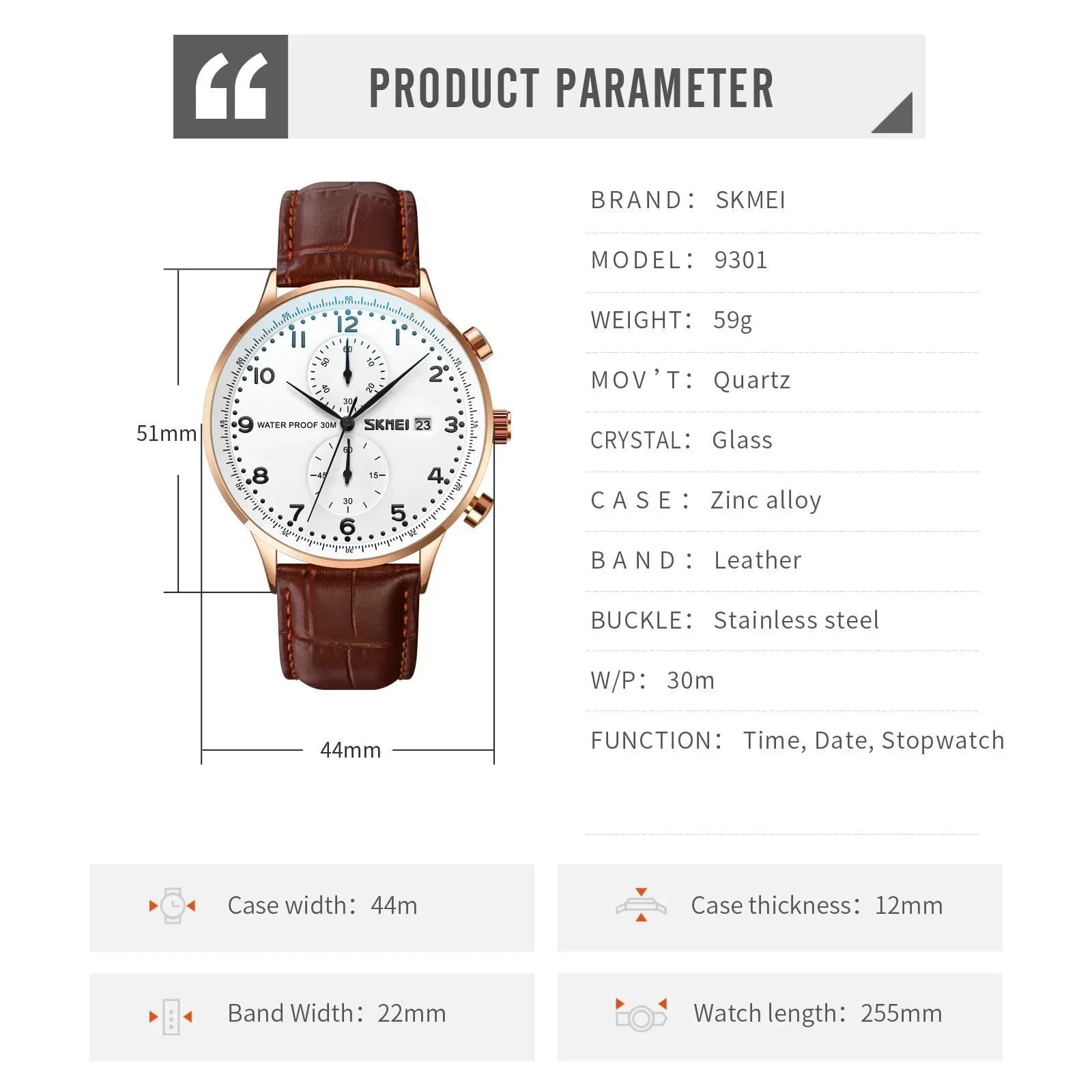 Timeless Chronograph Wristwatch with Classic Design