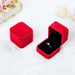 Ring Storage Box with Cushioned Interior Organizer - Red