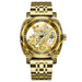 Skeleton Mechanical Watch Automatic Self Wind - Gold