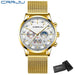 Chrono Calendar Masterpiece Watch With Moonphase Dial - Gold-B