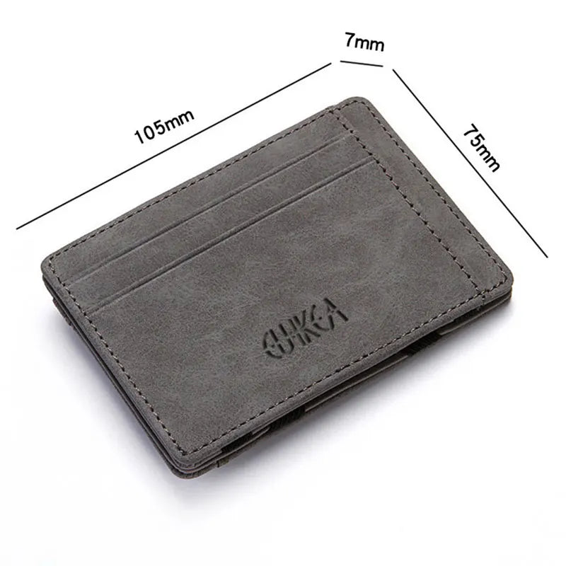 Premium Slim Card Holder Wallet With Internal Zipper
