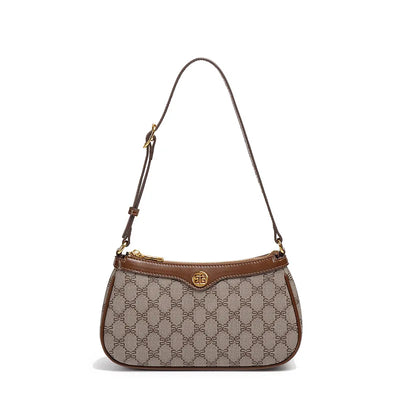 Retro Commuter Crossbody Bag With Vintage Monogram