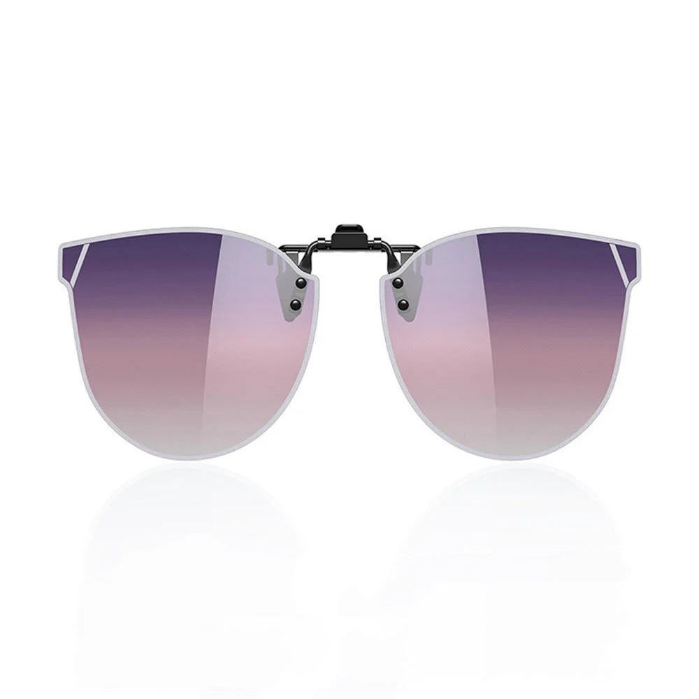 Clip On Sunglasses with Polarized Lenses UV400 - Purple Pink