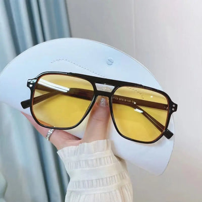 Square Frame Sunglasses UV400 Lenses for Adults