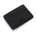 Premium Slim Card Holder Wallet With Internal Zipper - Black