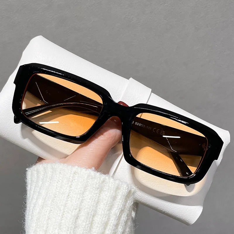 Rectangular Sunglasses Gradient Lenses UV400 Protection