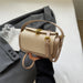 Boxy Mini Crossbody Bag With Hasp Closure in Pure Style - Beige