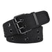 Belt with Grommet Eyelets And Adjustable Buckle - Black