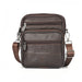 Crossbody Bag for Men with Multiple Zippered Pockets - Dark Brown V2