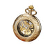 Lux Retro Skeleton Pocket Watch with Chain Exquisite - Gold