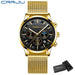 Chrono Calendar Masterpiece Watch With Moonphase Dial - Gold-B Black