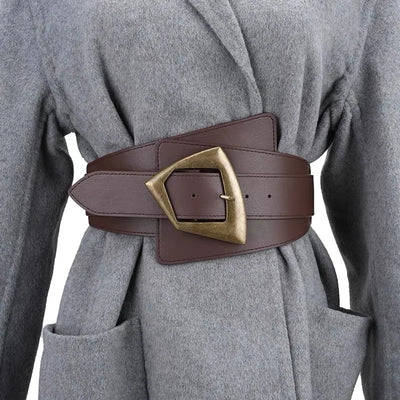 Elastic Belt with Decorative Buckle for Dress
