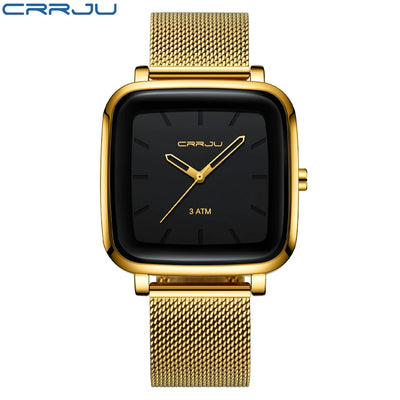 Square Mesh Dial Watch for Refined Everyday Timekeeping
